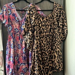 Flowers and leopard print